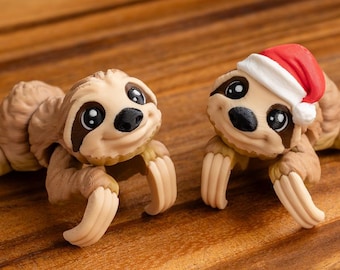 Movable Sloth - Mini Animal - Desk Toy - Small Car Animals to Distract Toddlers - Keychain
