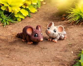 Movable Mouse - Fidget Animal - Desk Toy - Sensory Gift ASMR Decoration - Table top - Keychain