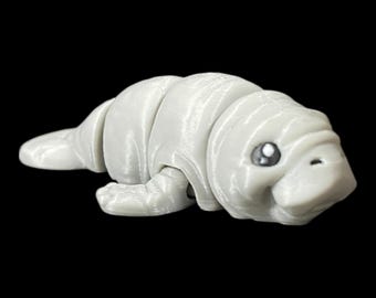 Movable Manatee - Fidget Animal - Desk Toy - Sensory Gift ASMR Decoration - Table top - Keychain
