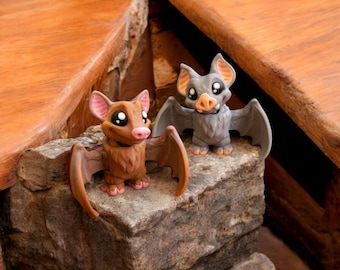 Movable Bat - Fidget Animal - Desk Toy - Sensory Gift ASMR Decoration - Tabletop - Keychain