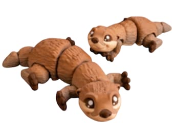 Movable Otter - Fidget Animal - Desk Toy - Sensory Gift ASMR Decoration - Tabletop - Keychain
