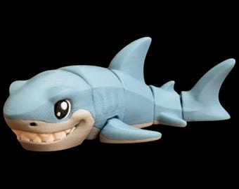 Movable Great White Shark - Fidget Animal - Desk Toy - Sensory Gift ASMR Decoration - Tabletop - Keychain