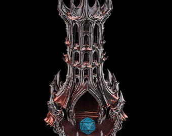 Obsidian Citadel - Dice tower suitable for role-playing games, board games, similar to Dungeons and Dragons - For fantasy lovers