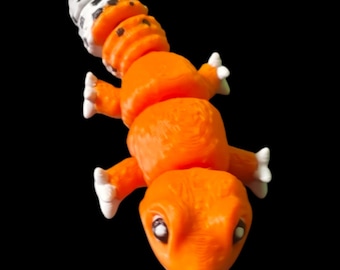 Movable Leopard Gecko - Fidget Animal - Desk Toy - Sensory Gift ASMR Decoration - Tabletop - Keychain