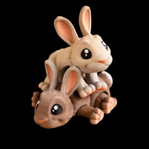 Beweglicher Hase - Fidget Tier - Schreibtischspielzeug - Sensory Geschenk ASMR Dekoration - Table top - Schlüsselanhänger