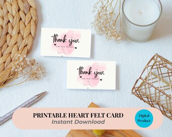 Druckbare Dankkarte: Kleines Unternehmen Kundenwertschätzung (PDF)