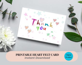 Bunte herzliche Dankes-Karte (PDF)