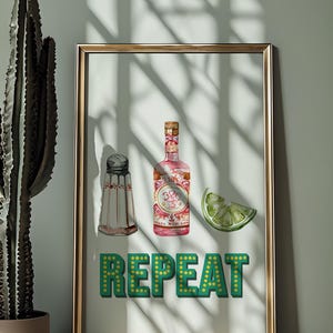 Digitaldruck,Margarita Wand Kunst,Tequila Limette Salz Poster,Bunt Küche Dekor,frech,Margarita Liebhaber Geschenk,Bar Warenkorb Kunst,klassischer Cocktail
