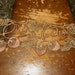 Hand Dyed Venise Lace Acorns Vines and Leaves Aged Fall Bliss