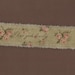 Tattered Stamped Vintage Appeal Fabric Ribbon Aged Sage with Blush Pink Roses I love you dearly