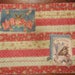 Tattered Shabby Rose Hand Pieced American Flag Collage 4th of July Girl with flag