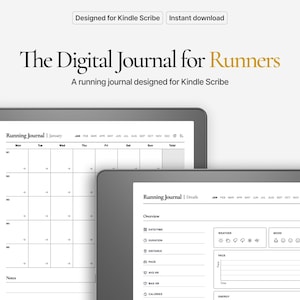 Running Journal for Kindle Scribe | Digital Runner Planner (Digital Download)