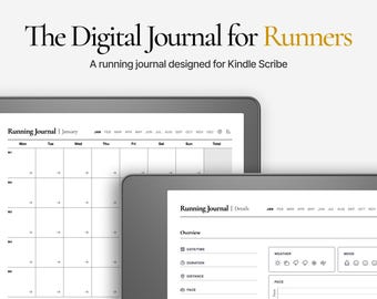 Diario de carrera para Kindle Scribe / Planificador digital para corredores (descarga digital)