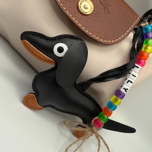 Dachshund Dog Bag Charm – Faux Leather Bag Charm | Sausage Dog Accessory | 13 Color Options