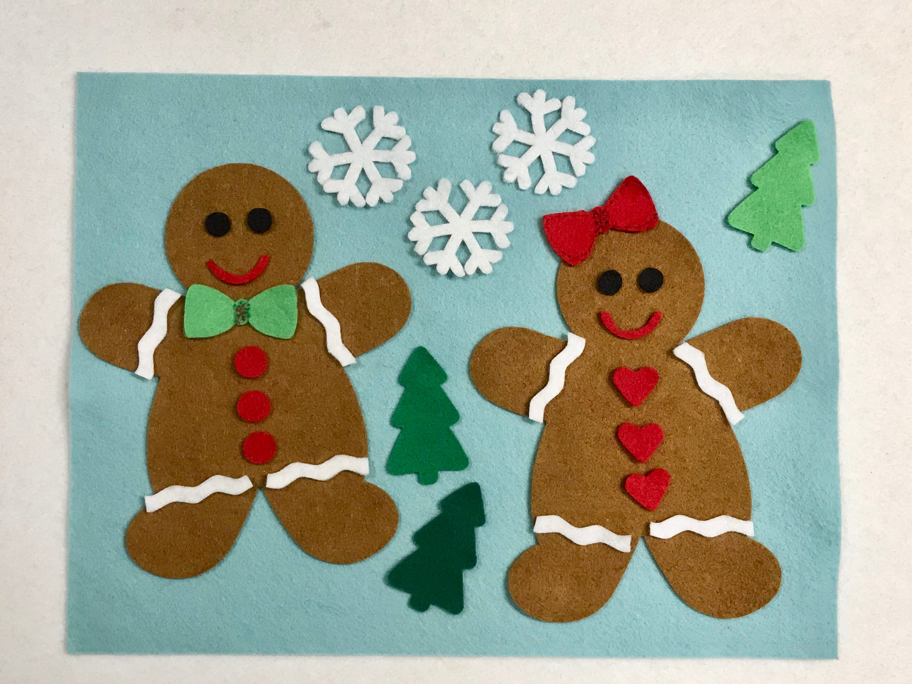 Christmas Felt Board Gingerbread Man Felt Board Quiet Play Etsy