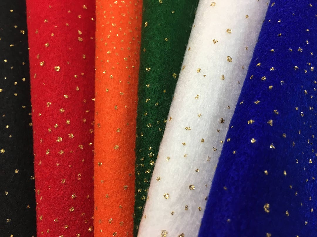 Glitzy Felt Sparkle Felt Glitter Felt 100 Acrylic Felt Etsy