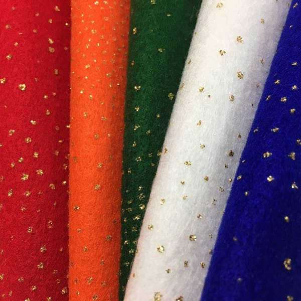 Glitzy Felt - Sparkle Felt - Glitter Felt- 100% Acrylic Felt