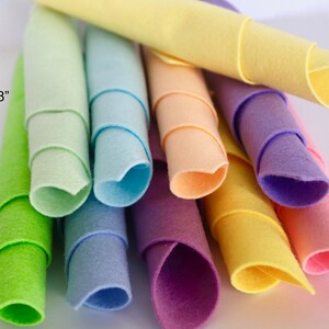 Soft Pastel Wool Felt Collection/ Wool Felt / Pastel Felt  /Wool Blend Felt / Felt Flowers/Felt Bows 12x18&quot;