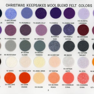 Wool Felt 10 sheets 9x12 inch Wool Blend Felt Wool Felt Sheets Choose Your Own Colors image 4
