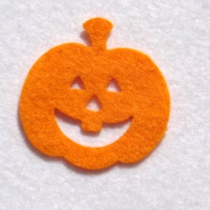 Felt Pumpkin Die cuts, Halloween supplies 1 3/4 image 2