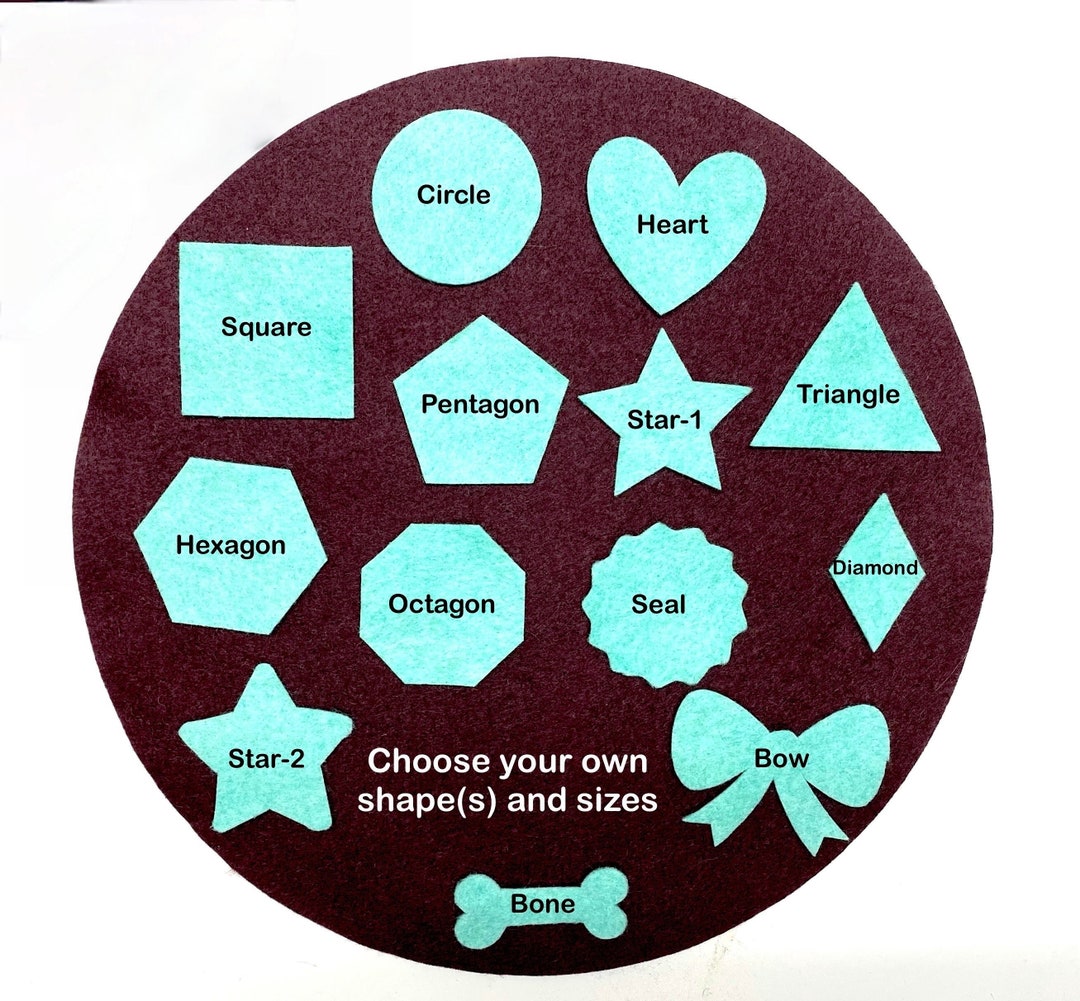 Wool Felt Shapes, Learn Shapes, Wool Blend Felt Shapes, Die Cut Shapes