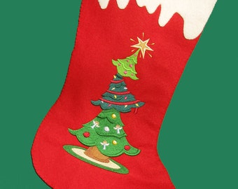 Christmas stocking / Christmas Tree Stocking/ Personalized Stocking