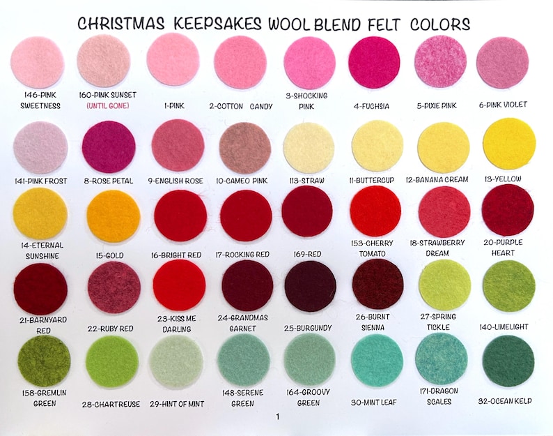 Wollmischung Filz Blätter: 158 Farben, Bastelbedarf (10-9x12 oder 20-6 x 9 inch) Bild 2