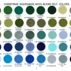 Wool Felt 154 sheets 9x12 and a Color Chart, One of each color , Wool Blend Felt Sheets, Crafter gift, Felt Supplies, Felt Hair Bows image 3