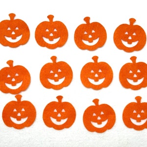 Felt Pumpkin Die cuts, Halloween supplies 1 3/4 image 1