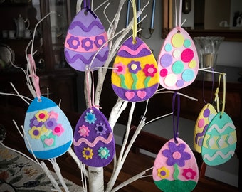 Easter Egg Ornament Kit,  Felt Eggs, pick your own eggs