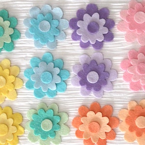 Felt Flower Die Cut sets,  flower shape die cuts, felt flower shapes, flower 1