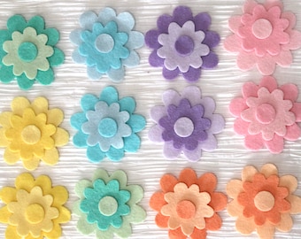 Felt Flower Die Cut sets,  flower shape die cuts, felt flower shapes, flower 1