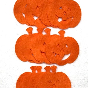 Felt Pumpkin Die cuts, Halloween supplies 1 3/4 image 4