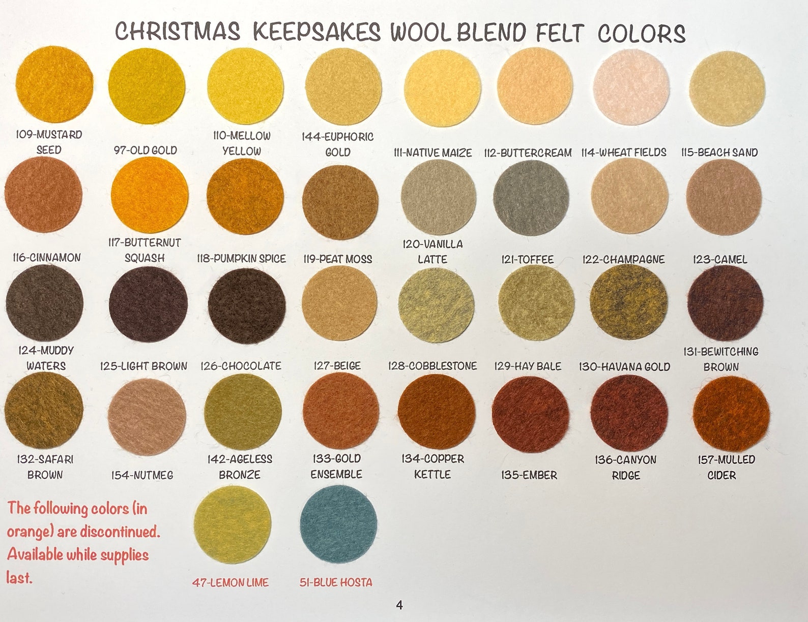 Wool Felt Circles 1 & 1/2 Choose Your Own Colors and Etsy