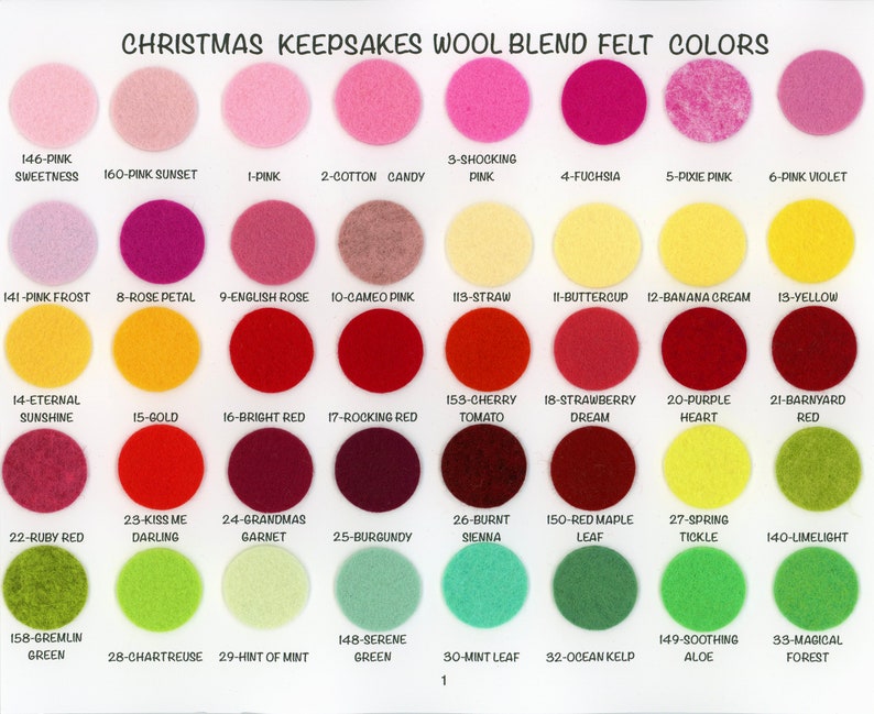 Wool Felt 10 sheets 9x12 inch Wool Blend Felt Wool Felt Sheets Choose Your Own Colors image 2