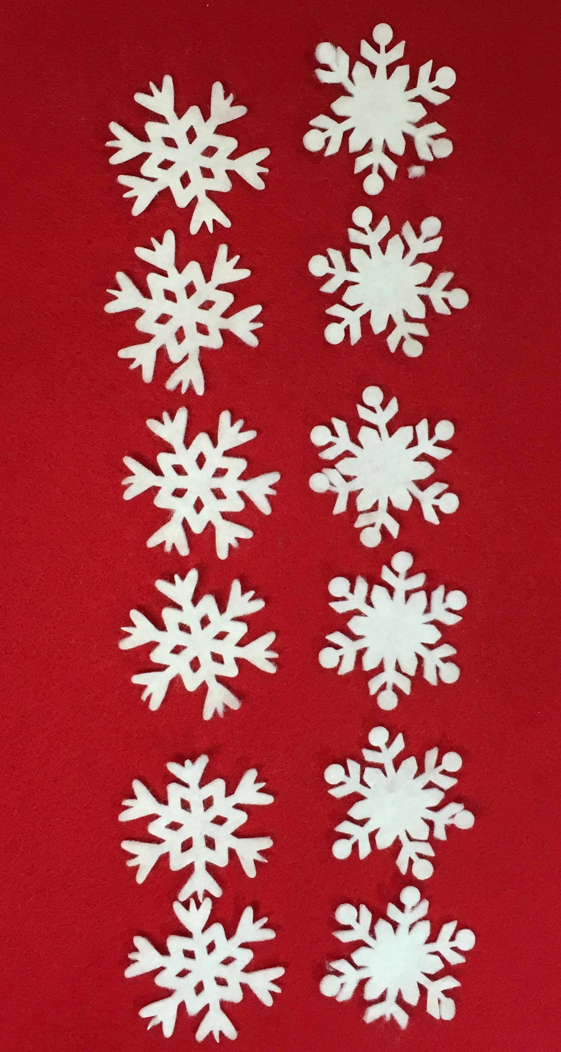Felt Snowflakes / Wool Blend Felt /Die Cut Felt Snowflakes/ Etsy