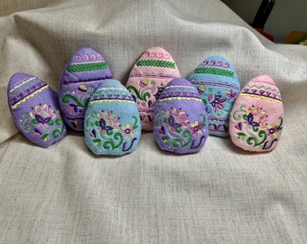 Easter Eggs, Easter Egg Decor, Stuffed Eggs, Easter Decor, Felt Eggs