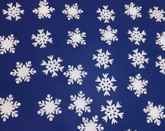 Felt Snowflakes / Wool Blend Felt /Die Cut Felt Snowflakes/ Christmas Die Cuts/ DIY crafts for kids/Christmas scrapbook embellishments