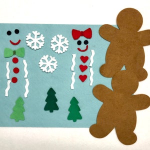 Christmas Felt Board, Gingerbread Man Felt Board, Quiet Play, Preschool image 3