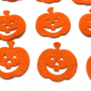 Felt Pumpkin Die cuts, Halloween supplies 1 3/4 image 3