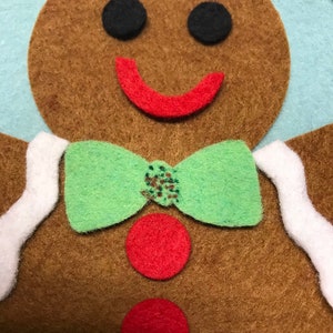 Christmas Felt Board, Gingerbread Man Felt Board, Quiet Play, Preschool image 6