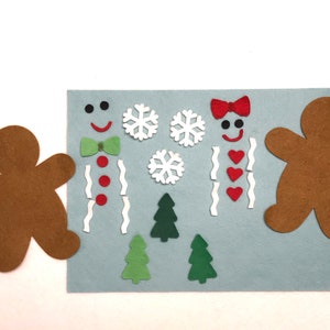 Christmas Felt Board, Gingerbread Man Felt Board, Quiet Play, Preschool image 2