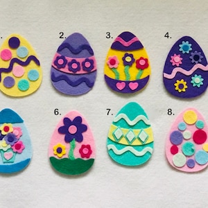 Easter craft, Easter egg felt kit, egg decorating kit, Easter kids craft, Pick 3