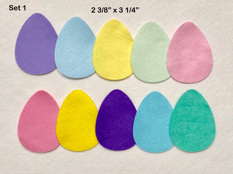 Easter Egg Die Cuts, Wool Blend Felt image 1