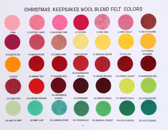 Wool Color Chart