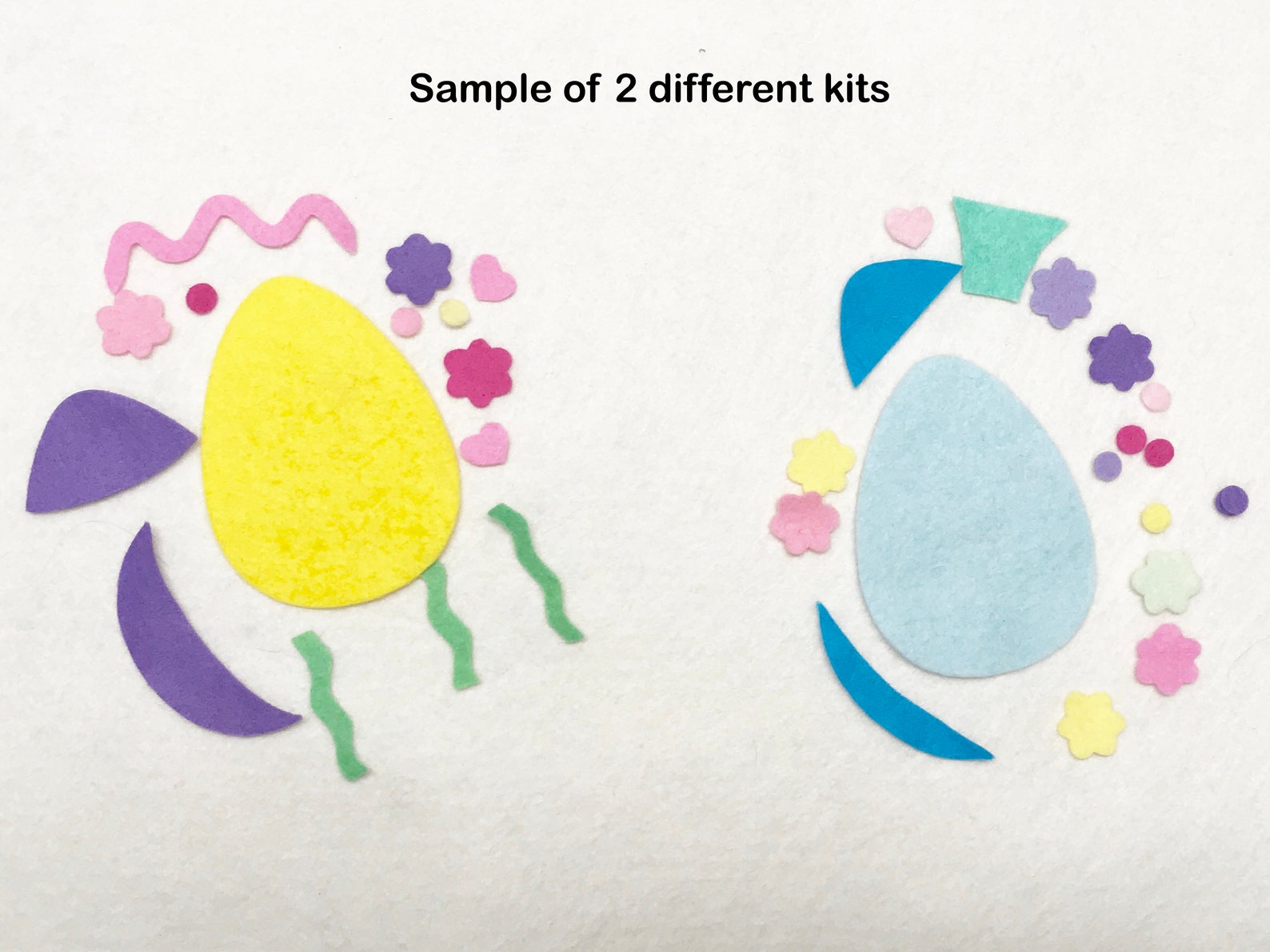 Easter egg felt kit egg decorating kit 2 eggs Etsy