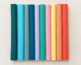 Mermaid Dreams-Wool Blend Felt Collection | 10 Colors | Mermaid Felt | Ocean Felt