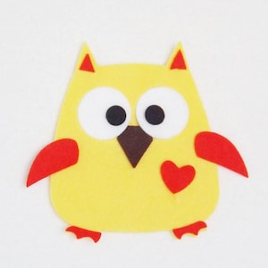 Felt Die Cut Owls,  2 owl sets, felt board, owl shapes