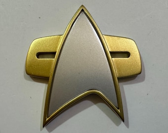 2000年代SFコスプレ通信バッジ、ボイジャーにインスパイアされた樹脂製プロップレプリカ、マグネット式留め具