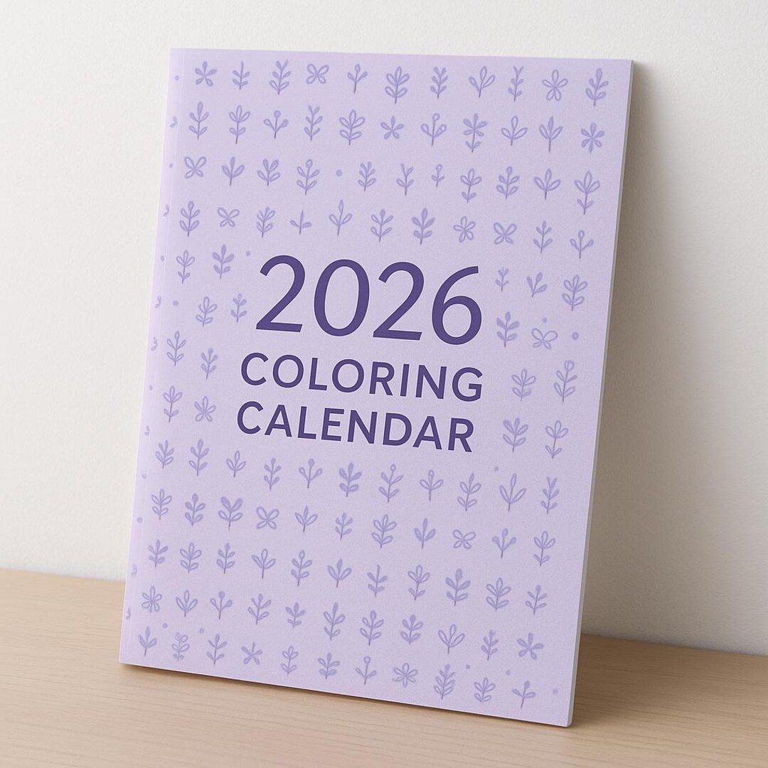 2026 Coloring Calendar for Kids | Cute Animal Monthly Planner | Pastel ...